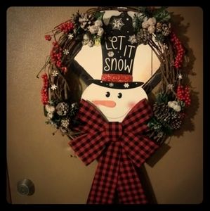 Let it Snow handmade Wreath